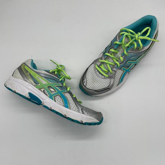 ASICS Gel-Contend 2 Women's Athletic Sneakers - White/Turquoise/Sharp Green - 7 - Picture 1 of 11